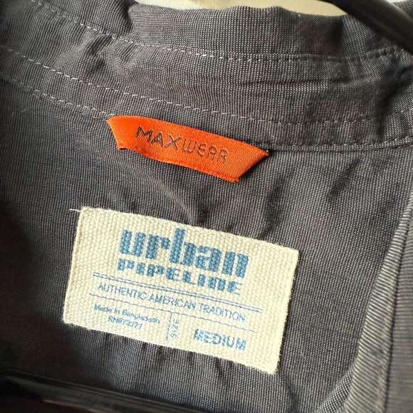 Urban Pipeline Charcoal Button-Down Shirt - Picture 4 of 4